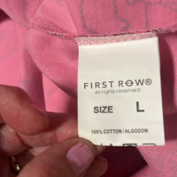 First Row Women’s Artsy Floral Tee, Pink, Large, NWOT - Picture 11 of 11